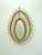 Franco Albini Oval Rattan Sunburst Mirror in the style of Franco Albini, 1960s For Sale - Image 4 of 10