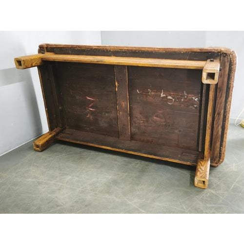 An exceptional large-scale czechoslovak gymnastic bench dating from the 1940s, constructed from solid oak and retaining...