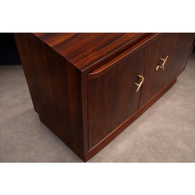 Brown Brazilian Rosewood Sideboard / Bar With Pull-Out Trays by Ando — Brazil, 1950s For Sale - Image 8 of 15