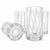 White Stripe Scallop Rim Italian Murano Glass Tumblers - Set of 6 For Sale In Chicago - Image 6 of 6