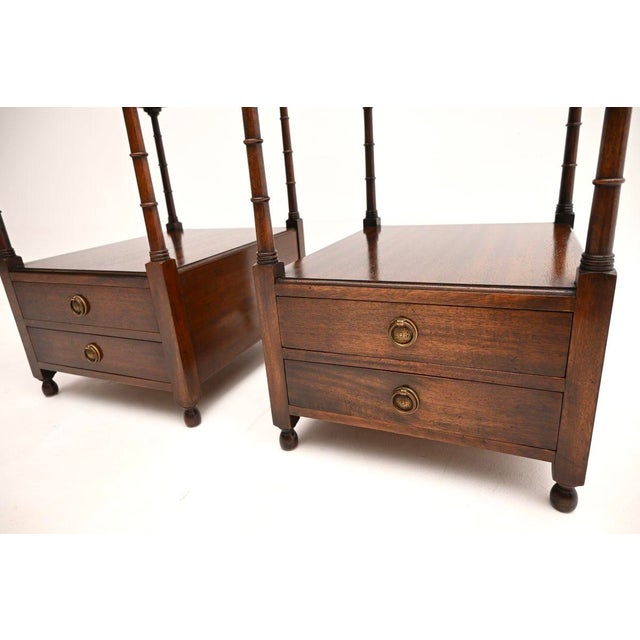 Antique Georgian Style Side Tables, 1950, Set of 2 For Sale - Image 10 of 11