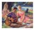Abstract Picnic in the Park - Mid Century Figurative Landscape by Albert Genta For Sale - Image 3 of 4