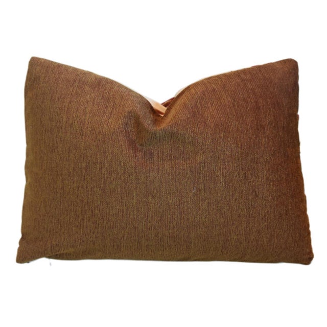 2020s Designer Trailing Embroidered Leaves Pillow With Feather and Down Insert For Sale - Image 5 of 6