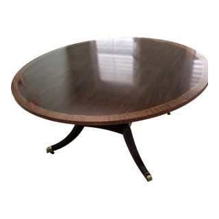 Baker Mahogany Dining Table With Satinwood Banding For Sale