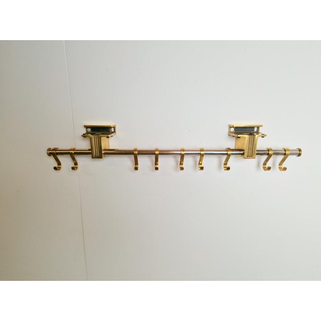 Brass and Glass R14G Wall-Mounted Coat Rack from Peter Ghyczy, 1980s For Sale - Image 18 of 18