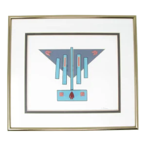 Cyndy Dorer Southwestern Style Semi-Precious Gemstone Mixed Media Artwork