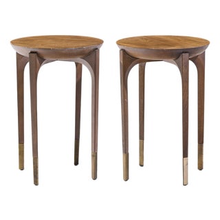 Kara Mann for Baker Milling Road Cradle End Tables - Pair For Sale