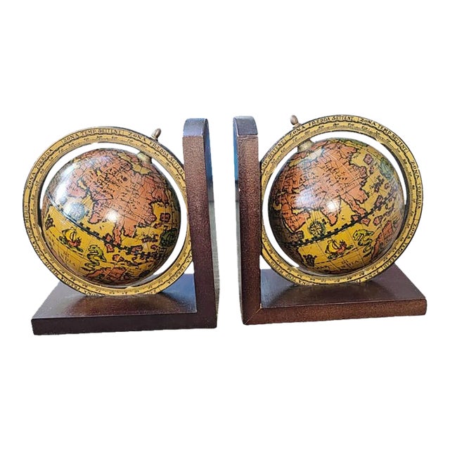 Mid-Century Modern World Bookends- a Pair For Sale