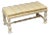French Country Louis XIII Style Plaid Upholstered Bench For Sale