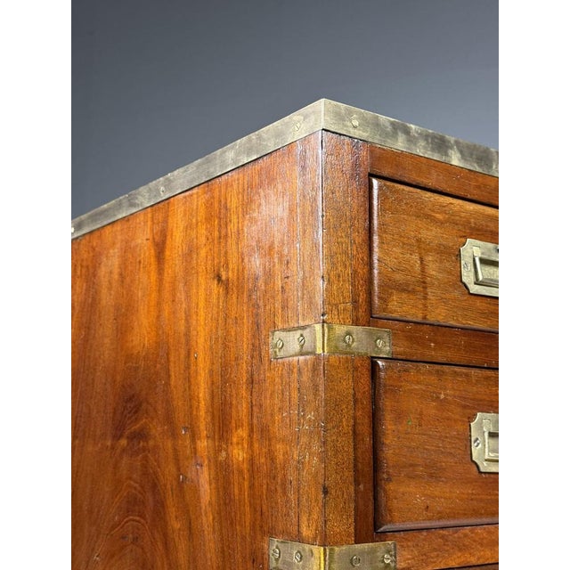 Campaign Chest of Drawers in Mahogany, 1800s For Sale - Image 6 of 18
