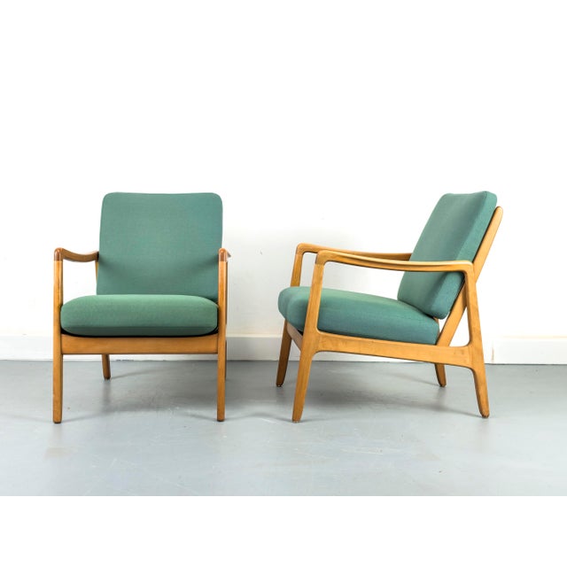 Ole Wanscher Danish Model FD-109 Lounge Chair by Ole Wanscher for France & Daverkosen, 1950s, Set of 2 For Sale - Image 4 of 18