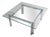 Square Coffee Table in Glass and Steel, 1970s For Sale