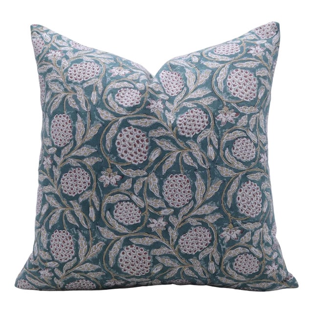 Fabdivine Indian Block Print Cushion Cover 14x14 Inch Duck Canvas-Merakhi For Sale