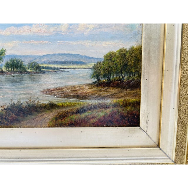 19th Century, American School Oil on Board Landscape - New Hampshire School For Sale - Image 4 of 9