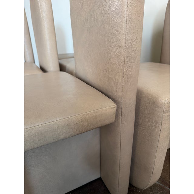 Animal Skin Modern Leather Dining Chairs by Cuff Studio For Sale - Image 7 of 18