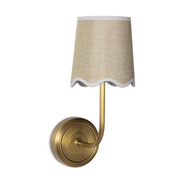 Metal Regina Andrew Ariel Sconce, Natural Brass For Sale - Image 7 of 7