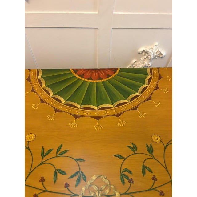 Large Antique Georgian Sheraton Satinwood Hand Painted Cabinet Sideboard, 1800 For Sale - Image 11 of 18