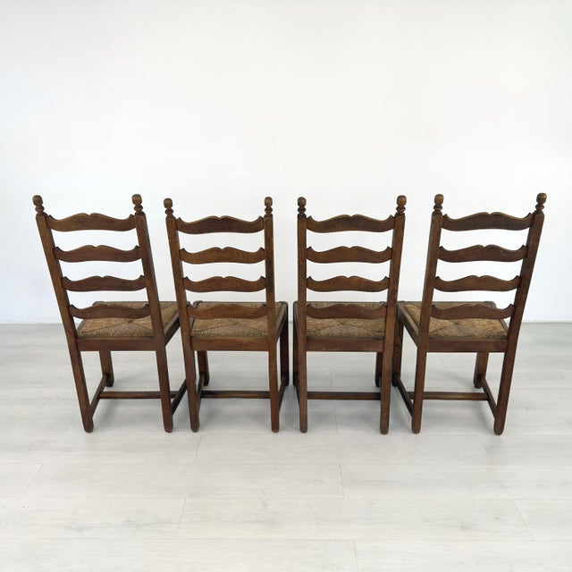 Wood French Farmhouse Dining Chairs – Set of 4 For Sale - Image 7 of 11