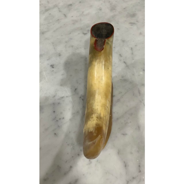 Early 20th Century Vintage Mid-Century Natural Steer Horn & Metal Desktop Cigar/Cigarette Ashtray - Ralph Lauren, Western Decor, Lodge, Cabin or Man Cave - See Pics! For Sale - Image 5 of 7