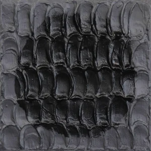 "Primitive Modern #1" Contemporary Original Minimalist Mixed-Media Painting by Len Klikunas