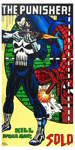 Solo, The Punisher, Mixed Media on Canvas, 2017