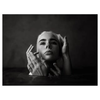 Igor Ustynskyy, Close-Up of Serious Girl with Hands Touching Face, Photographic Paper For Sale