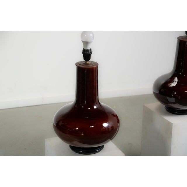 Vintage Ceramic Table Lamps, 1940s, Set of 2 For Sale - Image 11 of 12