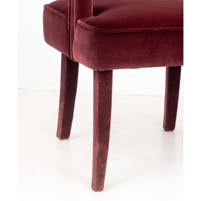 Early 21st Century Brabbu Red Velvet Upholstered Chairs, Pair For Sale - Image 5 of 7