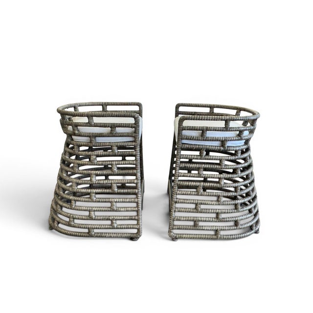 Gray Coastal Palecek Thatcher Counter Stools, a Pair For Sale - Image 8 of 17