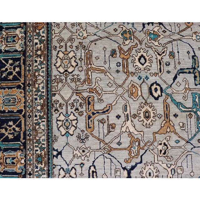 Blue Finely Made Modern Large Bidjar Rug by Keivan Woven Arts 11'10 X 17'9 For Sale - Image 8 of 12