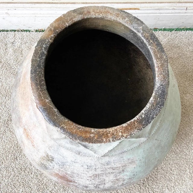 Tribal Vintage Colombian Hand Made Clay Water Jug/Container For Sale - Image 3 of 11