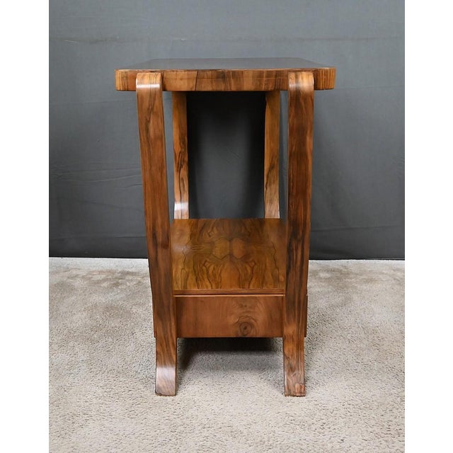 Art Deco Style Walnut Veneer Console Table, 20th Century For Sale - Image 11 of 15