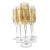 Crackled Lightning Champagne Flutes- Set of Six For Sale