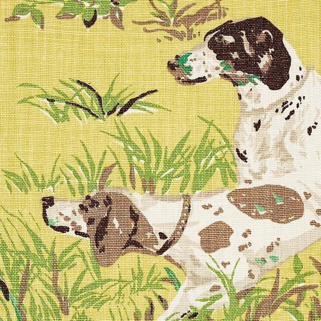 Schumacher Sample - Schumacher Pointers Fabric in Yellow For Sale - Image 4 of 5