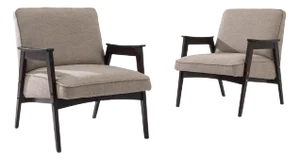 1960s Czech Upholstered Armchairs, a Pair