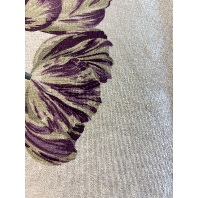 Pair of 1990s Velvet Floral Print Fabric Remnants For Sale In Philadelphia - Image 6 of 6