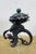 Mid 20th Century Vintage Cast Iron Dragon Griffon Compote Candle Holder Lidded Dish 8" For Sale - Image 5 of 14