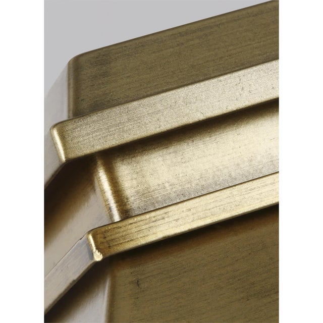 Sean Lavin by Visual Comfort Studio Wellsworth Medium Lantern, Painted Distressed Brass For Sale - Image 4 of 6