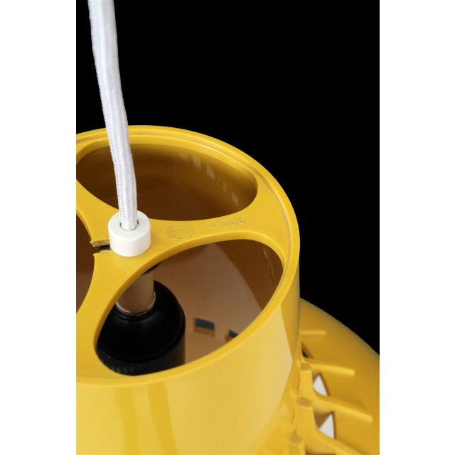 1970s Danish Space Age Pendant Lamp in Yellow by Svend Middelboe for Nordisk Solar Compagni, 1970s For Sale - Image 5 of 13