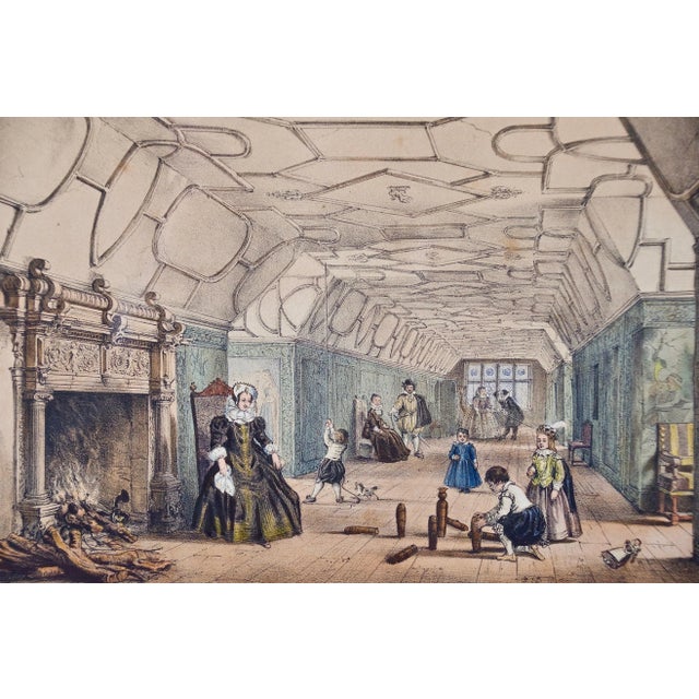 Joseph NashA Pair of Framed 19th Century Colored Lithographs of Tudor Scenes by Joseph Nash, 1839-1849 For Sale - Image 4 of 12