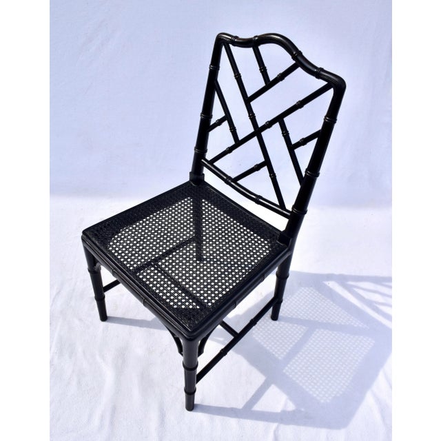 Vintage Chinese Chippendale Dining Chairs, Set of Eight, Lacquered For Sale - Image 12 of 16