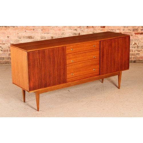 Mid-Century Teak and Rosewood Sideboard with Brass Handles from Wrighton, 1960s For Sale - Image 3 of 14