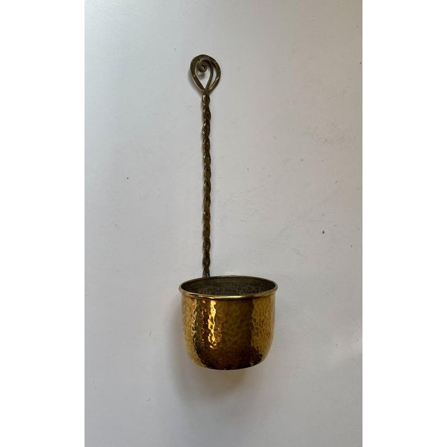 1930s Art Deco Wall Hung Brass Planter from Cawa Denmark, 1930s For Sale - Image 5 of 11
