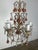 Rococo Five Light Amber Crystal Beaded Chandelier C. 1930's For Sale - Image 3 of 8