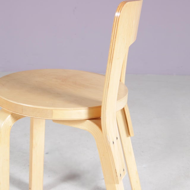 Pine Model 65 Chair from Alvar Aalto, 1950s For Sale - Image 6 of 7