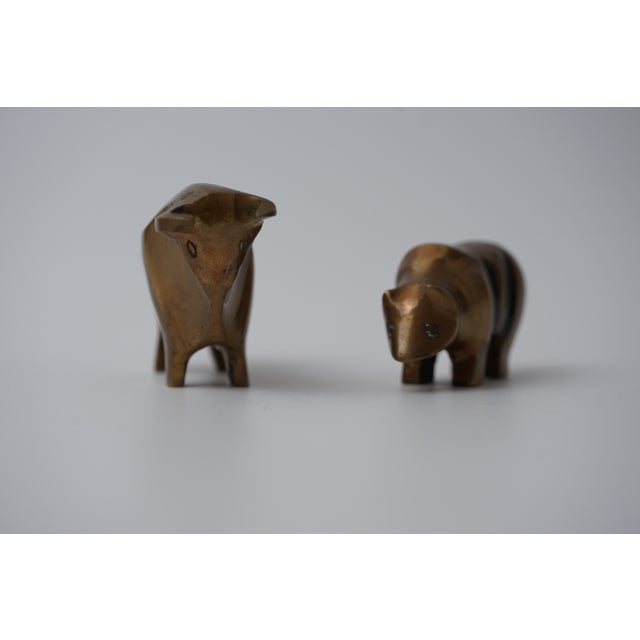 Bull and Bear Stock Exchange Bronze According to Reinhard Dachlauer, 1980s, Set of 2 For Sale - Image 4 of 13