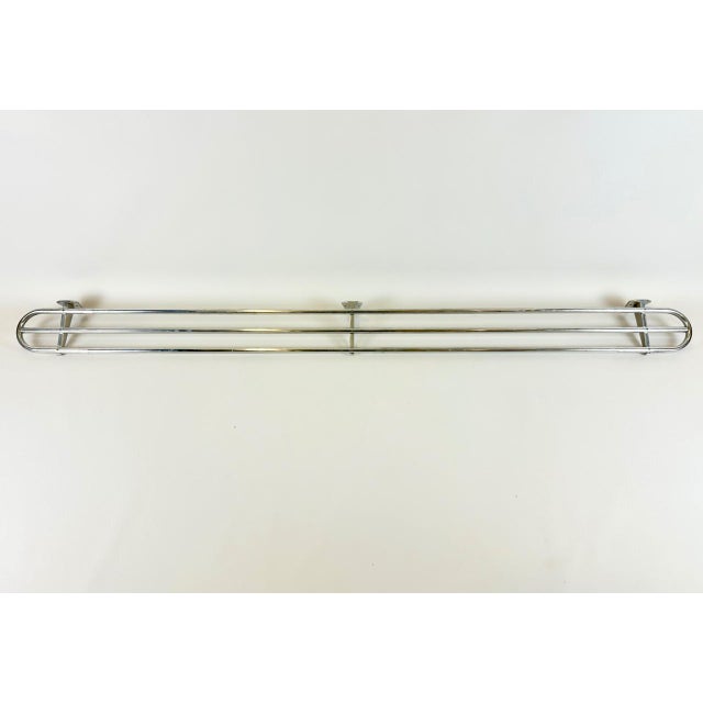Long Bauhaus Wall-Mounted Shelf in Tubular Aluminum, 1940s, in Flawless conditions. Designed 1920 to 1949