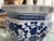 1980s Vintage Blue & White Scalloped Chinoiserie Planter or Cachepot For Sale - Image 5 of 9