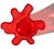 Late 20th Century Vintage Murano Bright Red Aventurine Ribbons Italian Art Glass Sculptural Fazzoletto Mini Flower Vase For Sale - Image 5 of 8