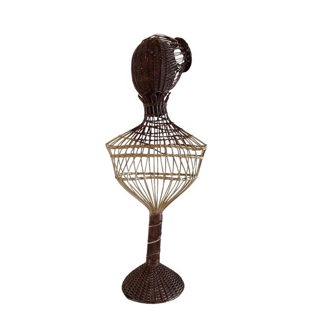 Wood Mid-Century Wicker Mannequin, 1950s For Sale - Image 7 of 18